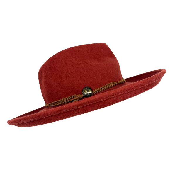Scala Women\'s Palermo Rancher Wool Felt Hat Adjustable Size Rust Color main image 9